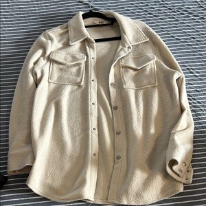 BB Dakota by Steve Madden Cream Sherpa Shacket